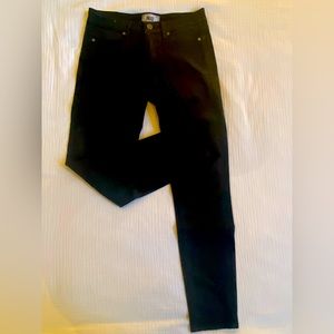 Paige wax coated black ankle jeans
